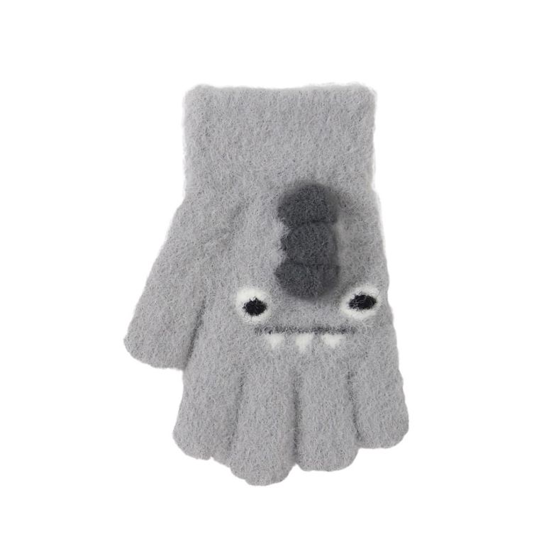 Rękawiczki chłopięce, szare, Rak