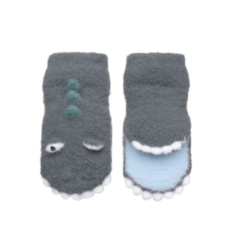 Rękawiczki chłopięce, szare, Rak