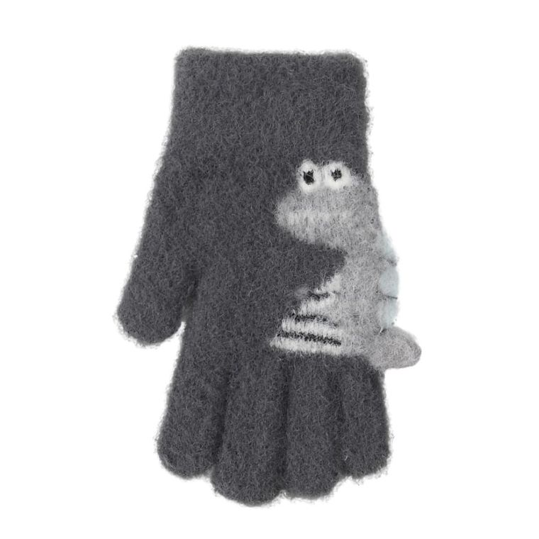 Rękawiczki chłopięce, szare, Rak
