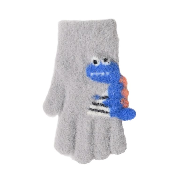 Rękawiczki chłopięce, szare, Rak