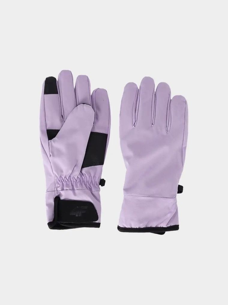 Rękawiczki damskie, fioletowe, do ekranów dotykowych, 4F