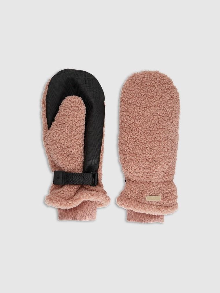 Rękawiczki damskie, różowe, 4F