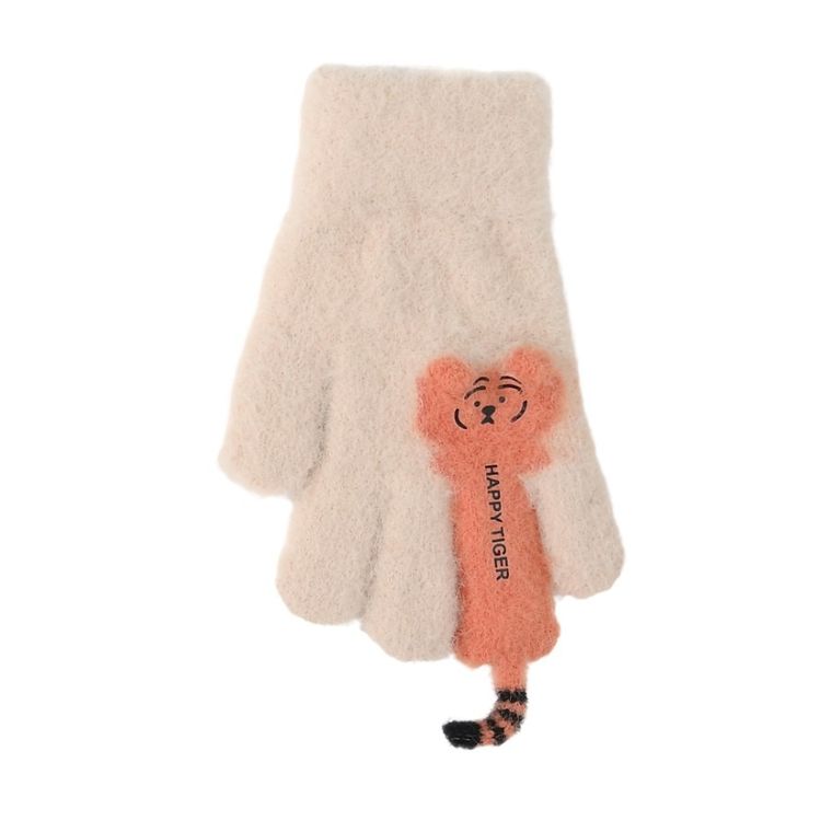 Rękawiczki dziecięce, beżowe, Rak