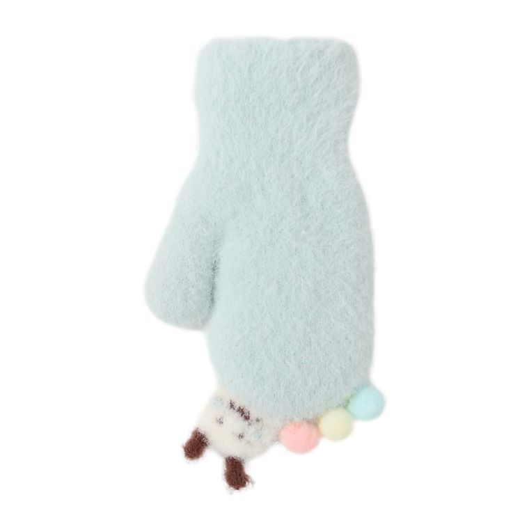 Rękawiczki dziewczęce, niebieskie, Rak