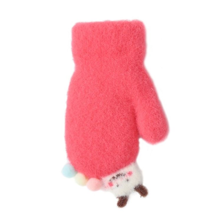 Rękawiczki dziewczęce, różowe, Rak