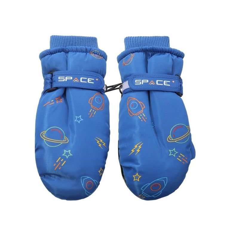 Rękawiczki narciarskie chłopięce, niebieskie, Rak