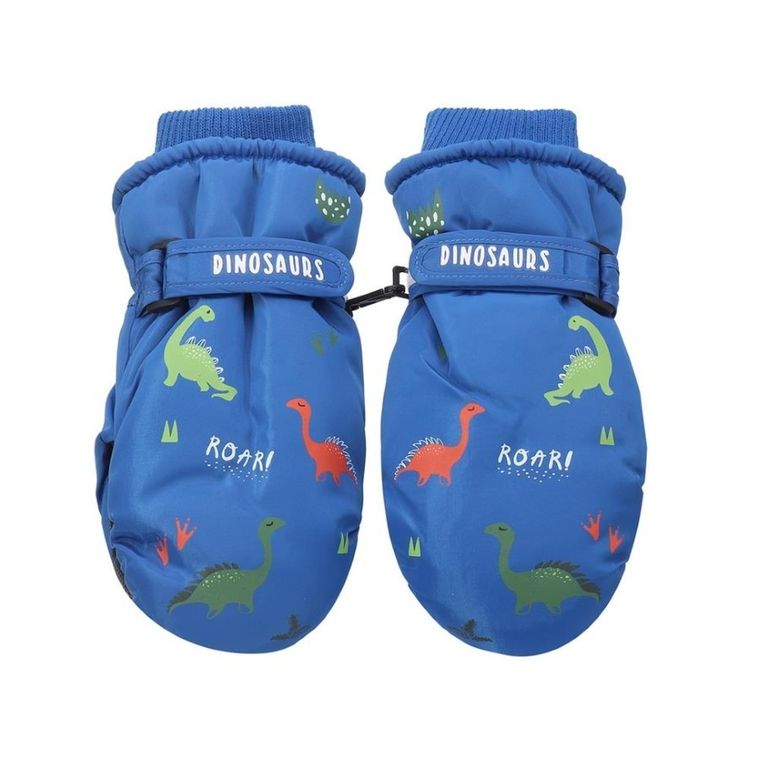 Rękawiczki narciarskie chłopięce, niebieskie, Rak