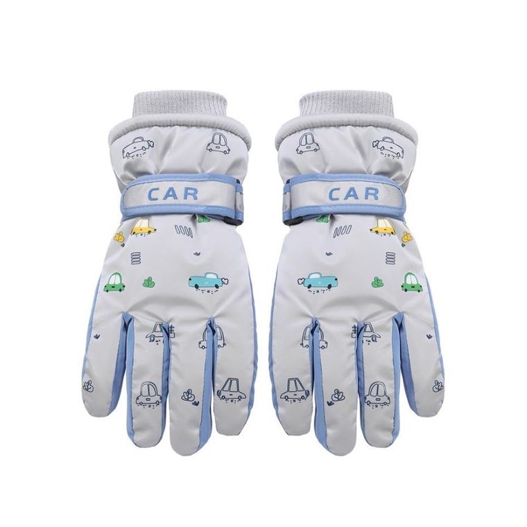 Rękawiczki narciarskie chłopięce, szare, Rak