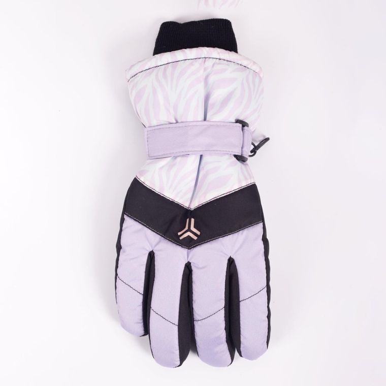 Rękawiczki narciarskie damskie, fioletowe, Yoclub