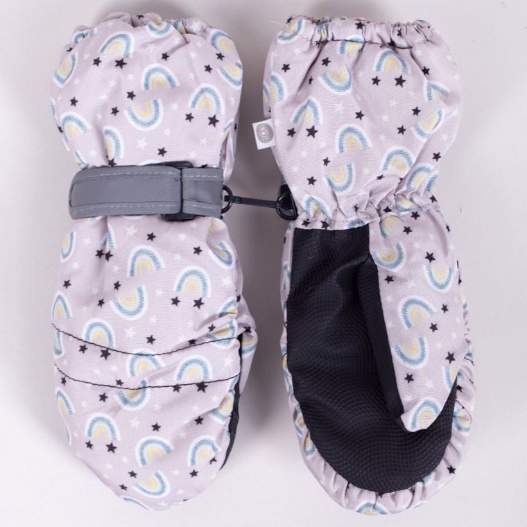 Rękawiczki narciarskie dziewczęce, różowe, Yoclub