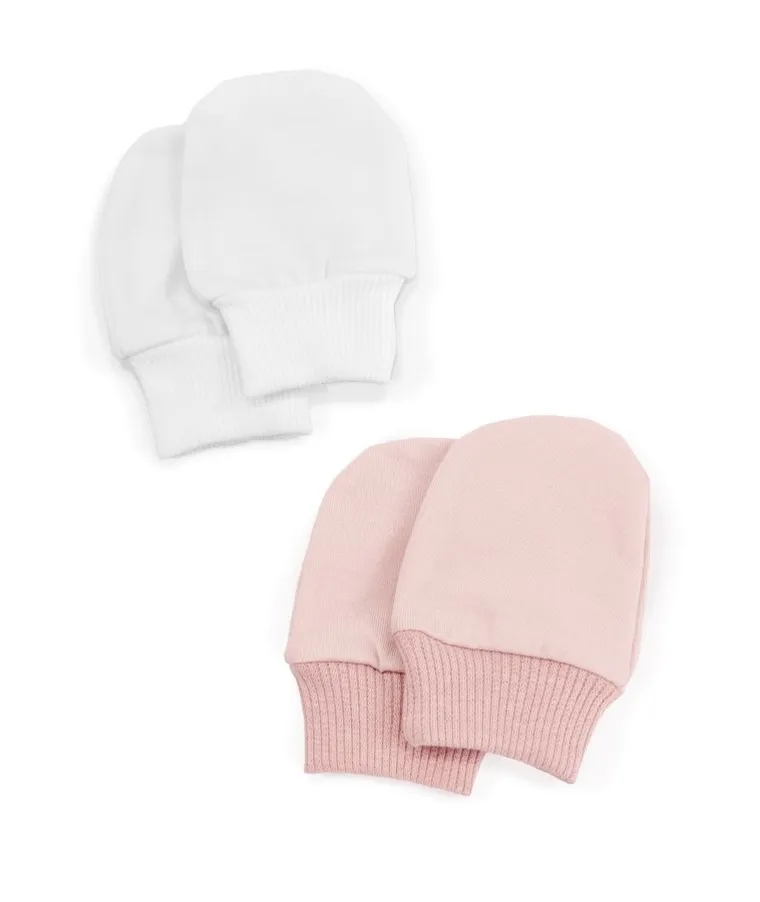 Rękawiczki niedrapki dziewczęce, mix, zestaw, 2 szt., Iltom