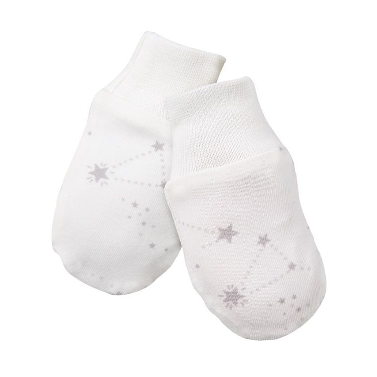 Rękawiczki niedrapki niemowlęce, ecru, Eevi