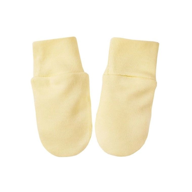 Rękawiczki niedrapki niemowlęce, żółte, Eevi