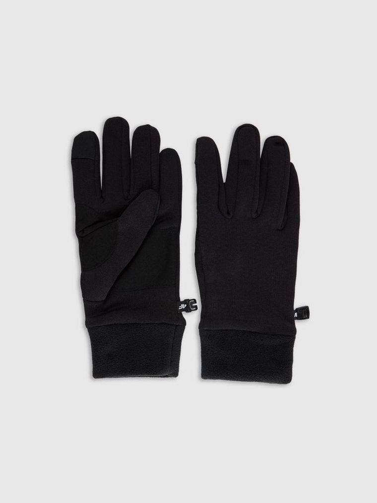 Rękawiczki, unisex, czarne, do ekranów dotykowych, 4F