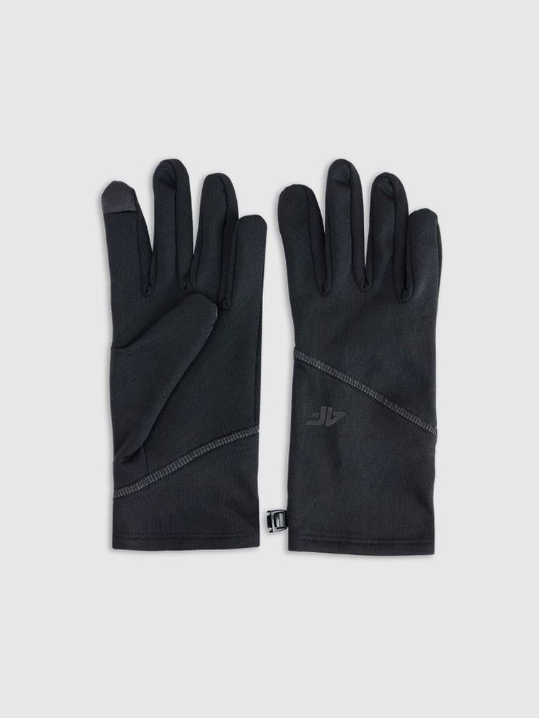 Rękawiczki, unisex, czarne, do ekranów dotykowych, 4F
