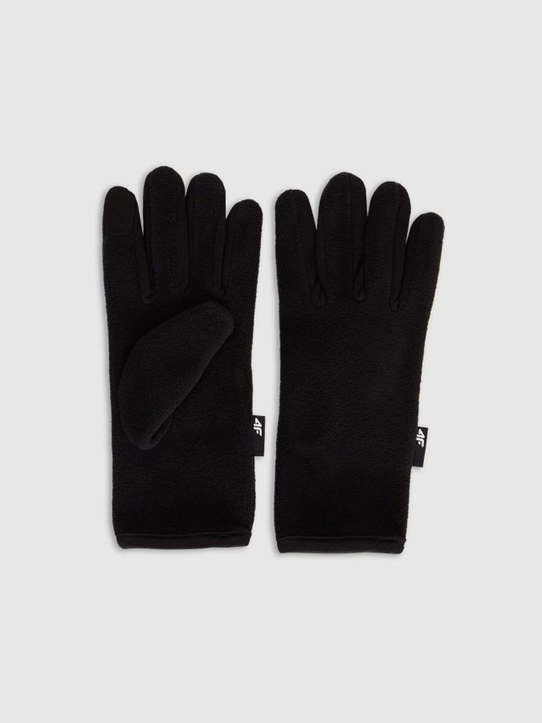 Rękawiczki, unisex, czarne, do ekranów dotykowych, 4F