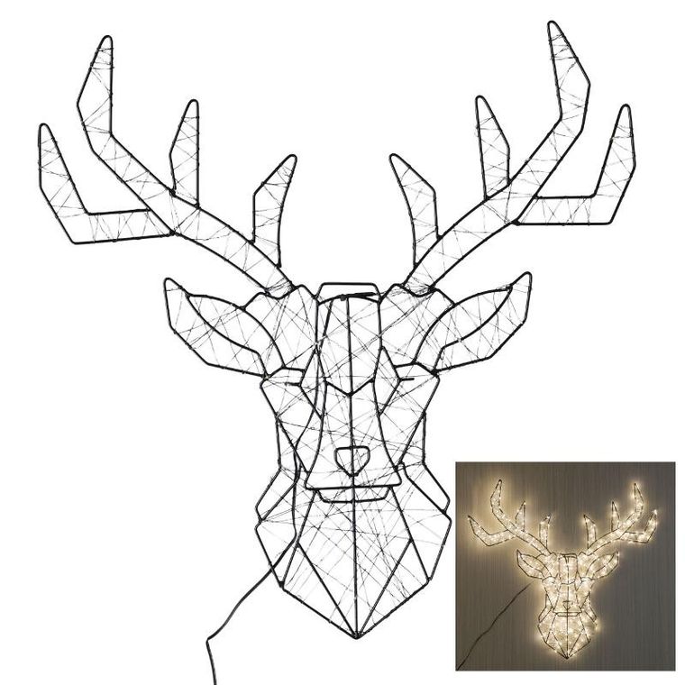 Renifer, ozdoba ścienna LED