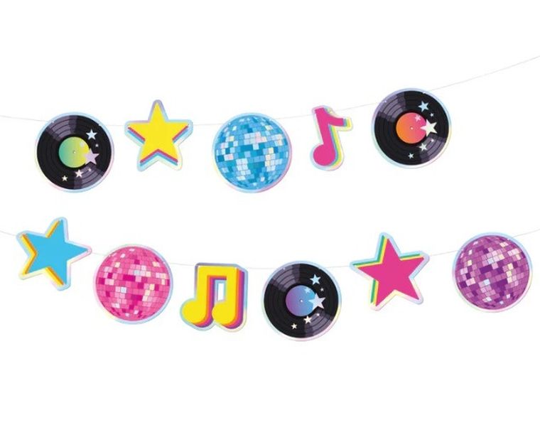 Retro disco, girlanda, lata 80-te, 150 cm
