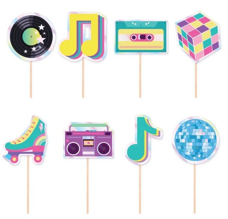 Retro disco, toppery, lata 80-te, 8 szt.