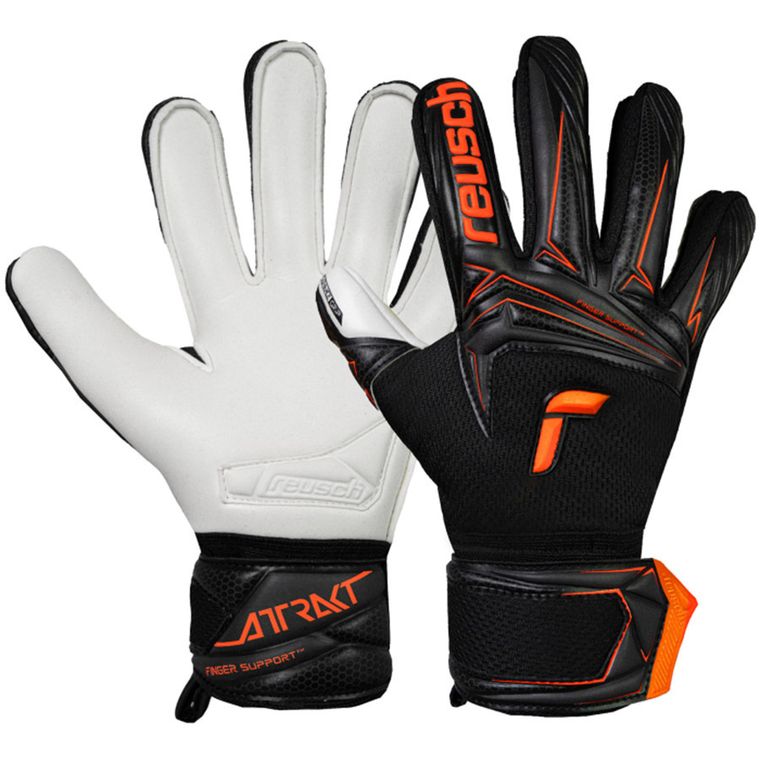 Reusch, rękawice piłkarskie, Attrakt Advance Finger Support Junior 56 72 210 7783, rozmiar 6,5