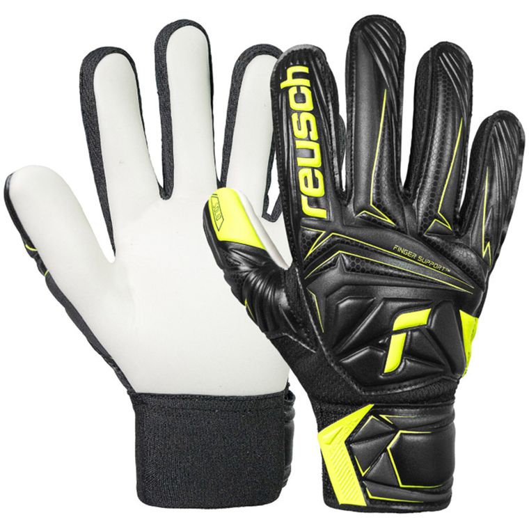 Reusch, rękawice piłkarskie, Attrakt Starter Solid Finger Support Junior 56 72 511 7752, rozmiar 7