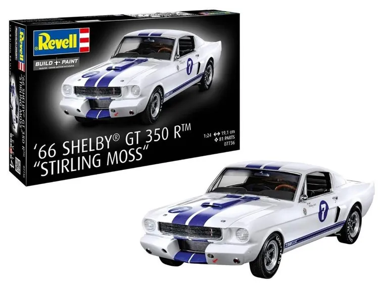 Revell, 1966 Shelby GT 350 R Stirling Moss, model do składania z farbkami, 1:24