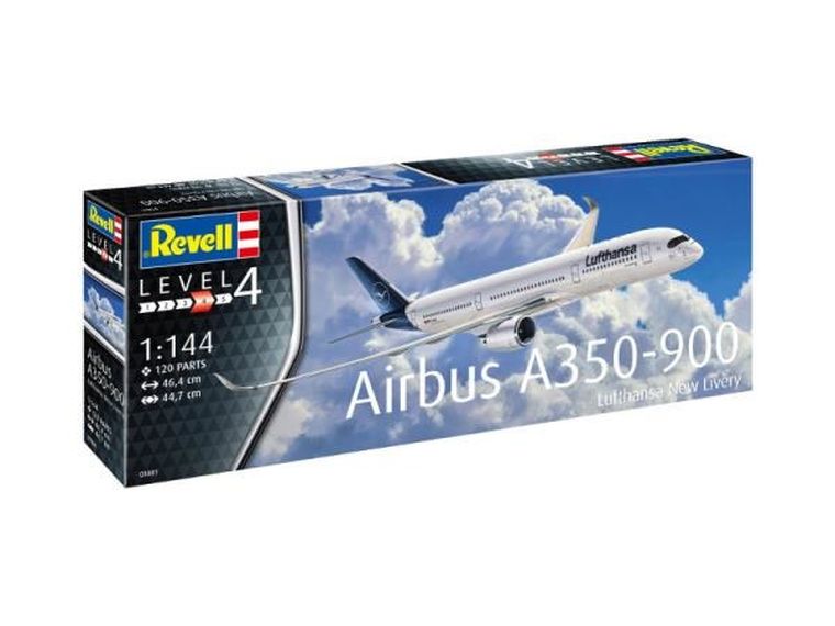 Revell, Airbus A350-900 Lufthansa New Livery, samolot, model do sklejania, skala 1:144