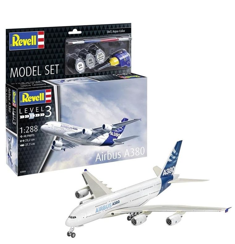 Revell, Airbus A380, model do sklejania, 63808, 1:288