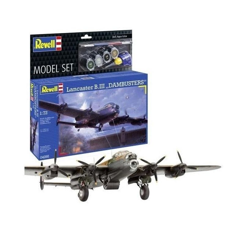 Revell, Avro Lancaster, model szybowca do składania z farbkami, 1:72