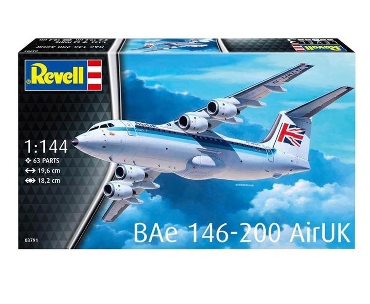 Revell, BAE 146 RJ85, model samolotu do sklejania, 1:144