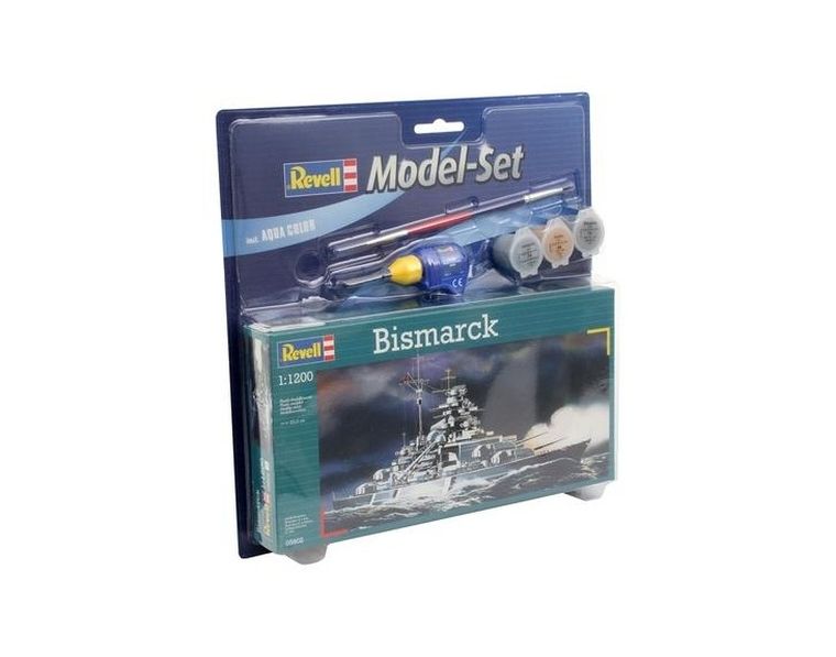 Revell, Bismarck 1:1200, zestaw modelarski z akcesoriami