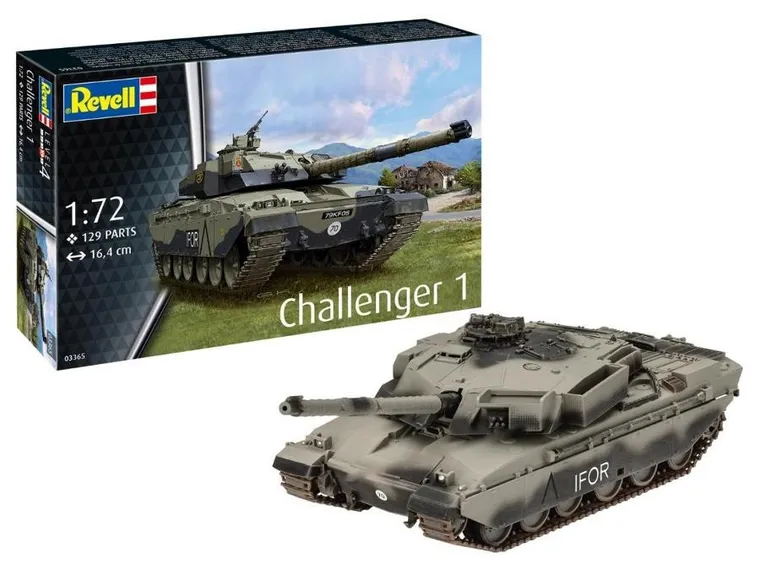 Revell, Challenger 1, model czołgu do składania z farbkami, 1:72