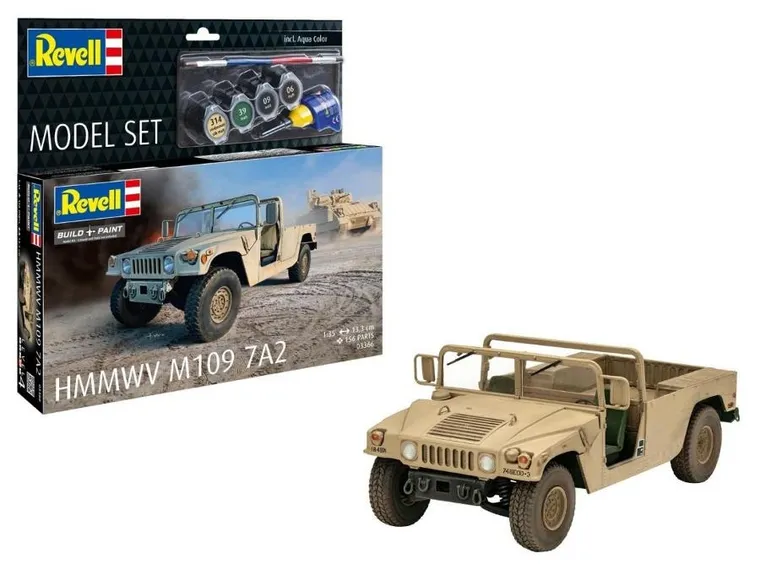 Revell, Humvee M1097A2, model pojazdu do składania z farbkami, 1:35