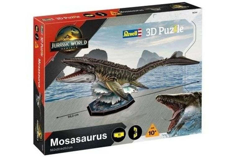 Revell, Jurassic World Rebirth, Mosasaurus, puzzle 3D, 83 elementy