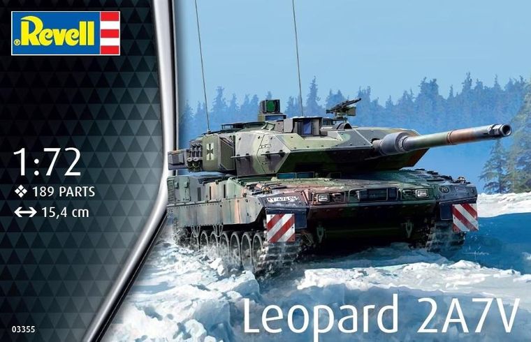Revell, Leopard 2 A7V, czołg, model do sklejania, 1:72