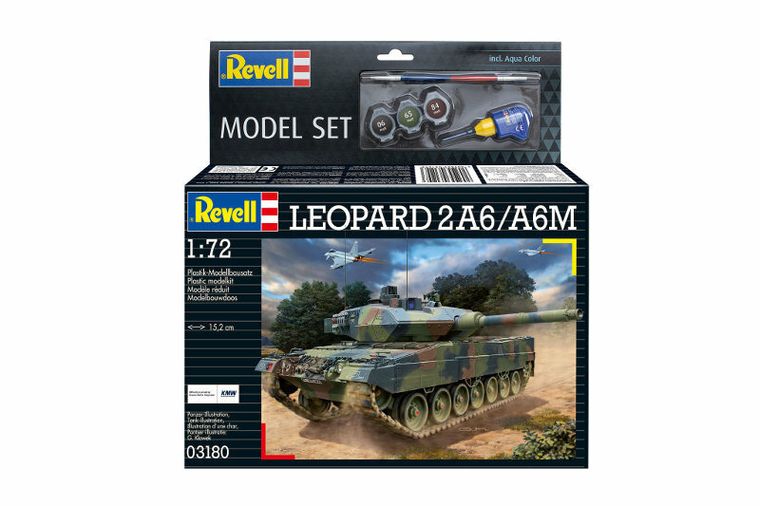 Revell, Leopard 2A6/A6M, czołg, model do sklejania z akcesoriami, 1:72
