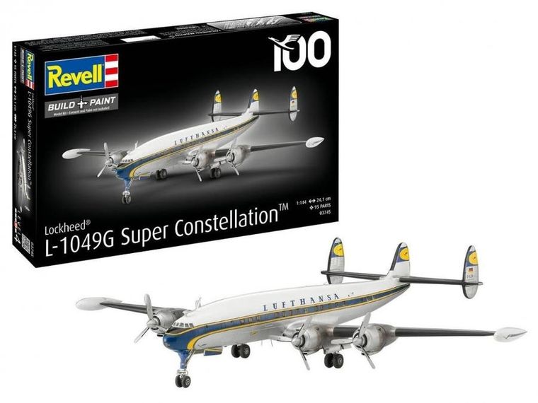 Revell, Lockheed L.1049G Super Constellation Lufthansa, model samolotu do składania, 1:144