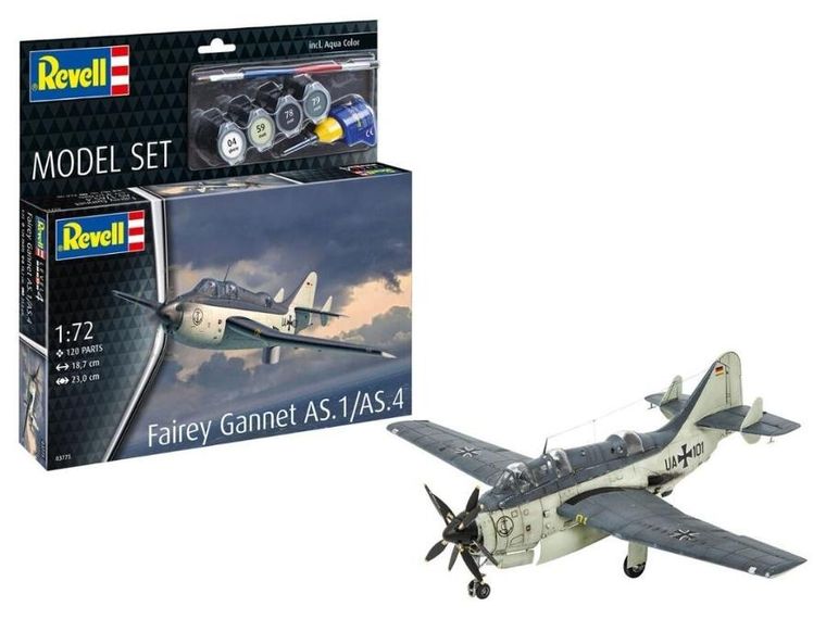 Revell, Model Set, Fairey Gannet AS.1/AS.4, model do sklejania z farbami