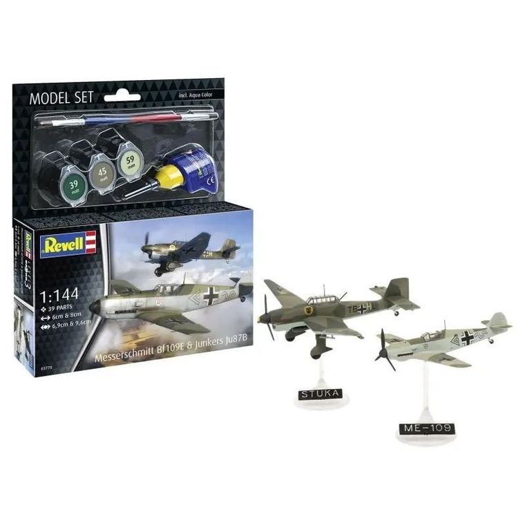 Revell, Model Set, Messerschmitt Bf109E & Ju87B Stuka, model do sklejania
