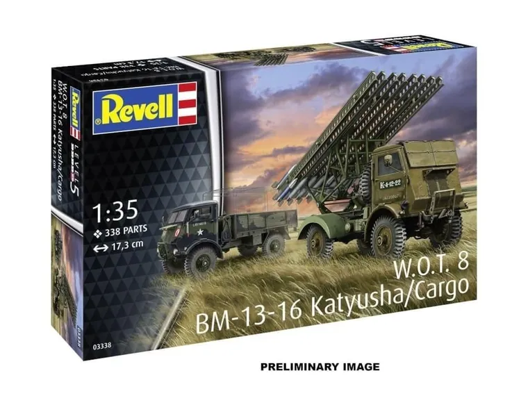 Revell, Model Set, W.O.T. 8 BM-13-16 Katyusha/Cargo, model do sklejania z farbami