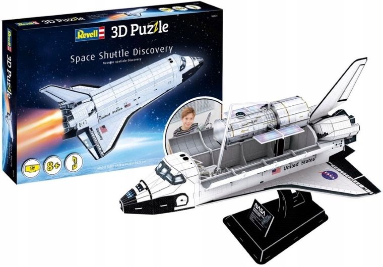 Revell, Prom kosmiczny Discovery, puzzle 3D, 126 elementów