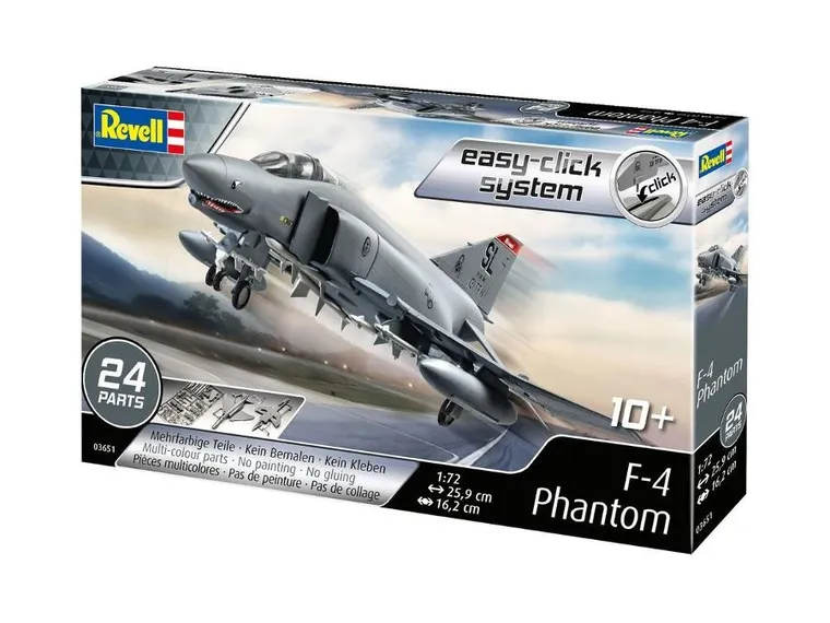 Revell, samolot 1/72 Easy Click F-4E Phantom, model do sklejania
