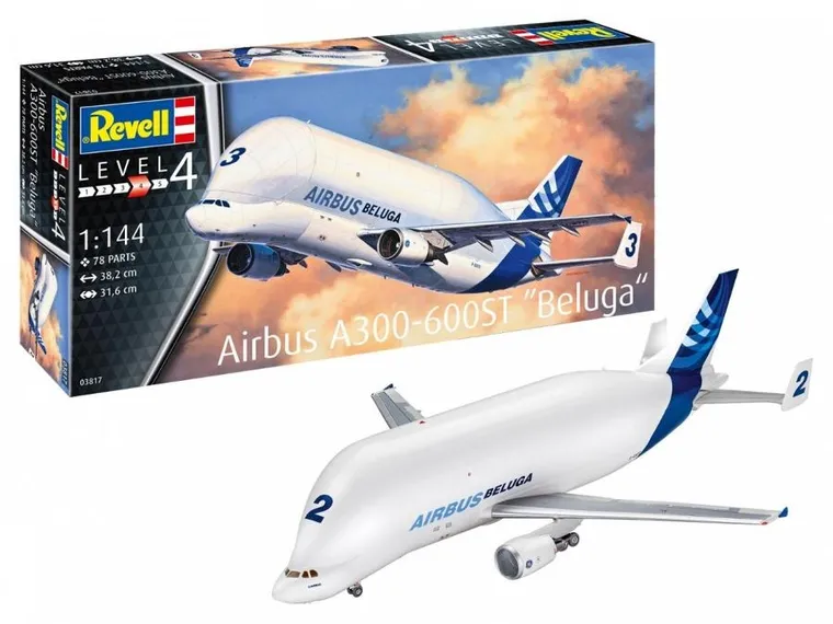 Revell, Samolot Airbus A300-600ST Beluga, model do składania, 1:144