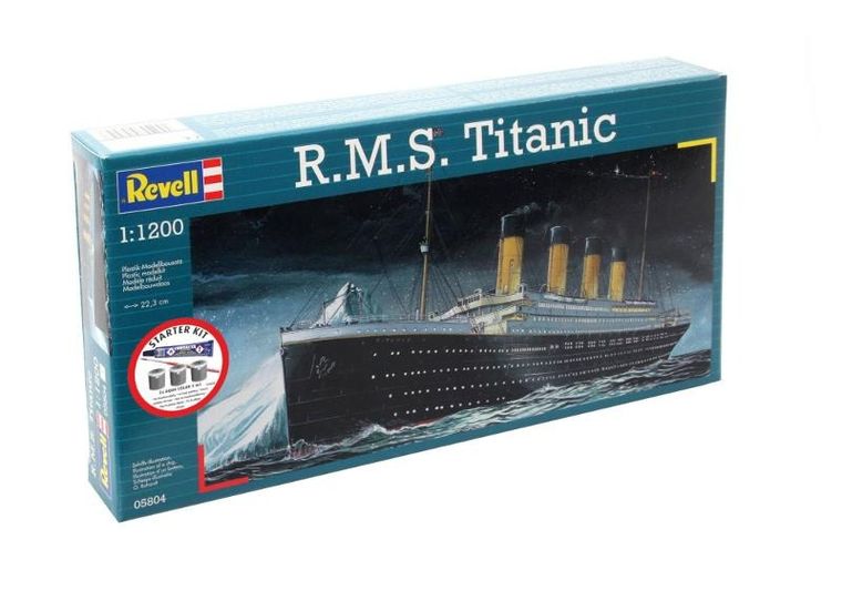 Revell, Starter Kit, R.M.S. Titanic, model do składania z farbkami, 1:1200