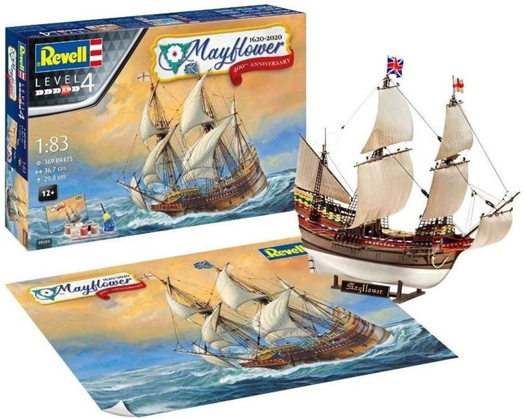 Revell, żaglowiec Mayflower 400, model do sklejania, 1:83