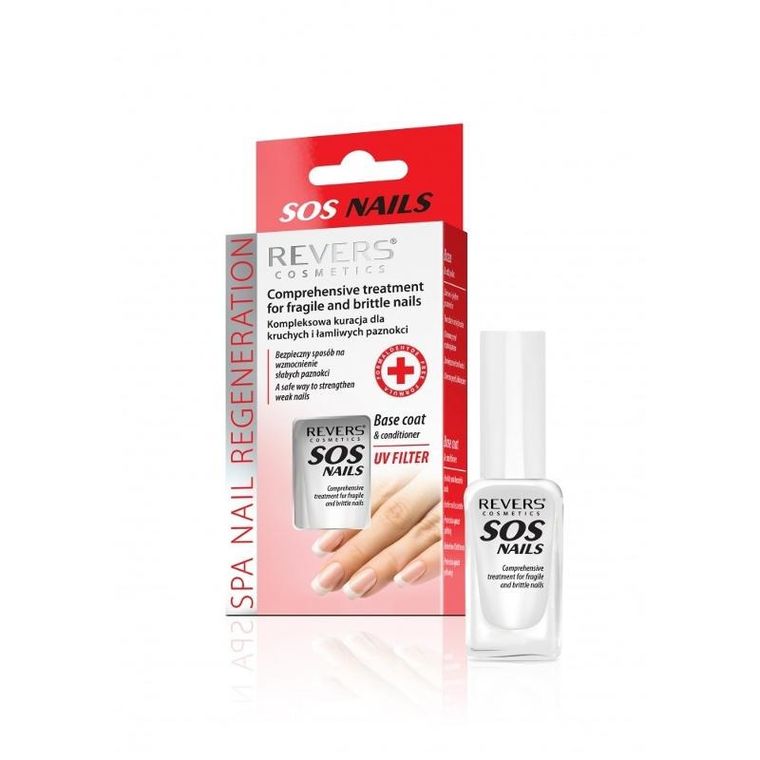 Revers, SOS Nails, kompleksowa kuracja dla kruchych i łamliwych paznokci, 10 ml