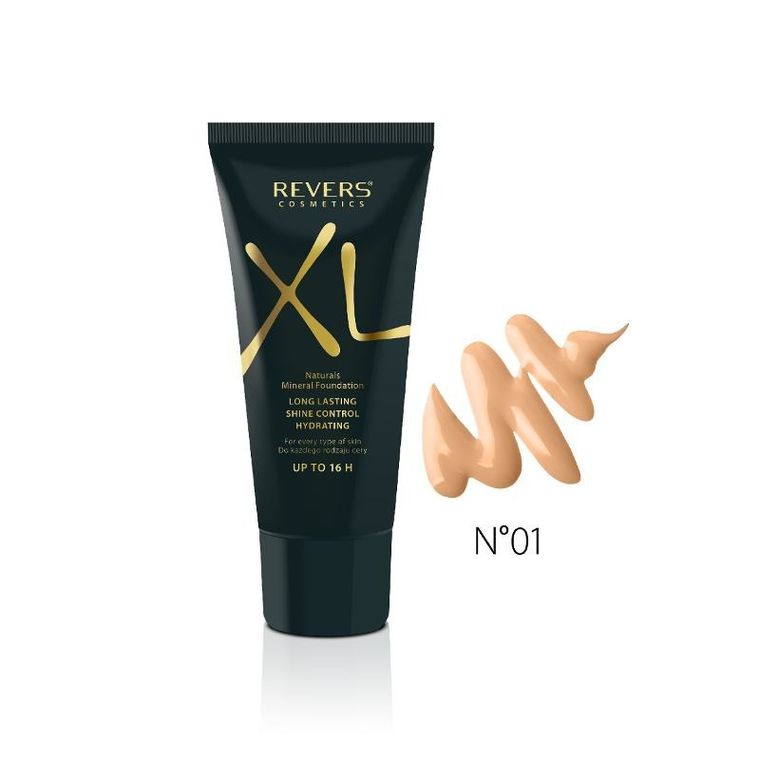Revers, XL Natural Minerals, podkład do twarzy, 01 natural, 30 ml