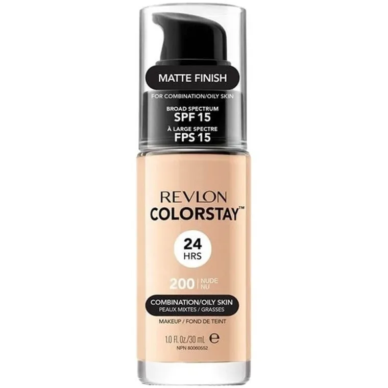 Revlon, ColorStay, podkład do cery mieszanej i tłustej z formułą SoftFlex, 200 Nude, 30 ml