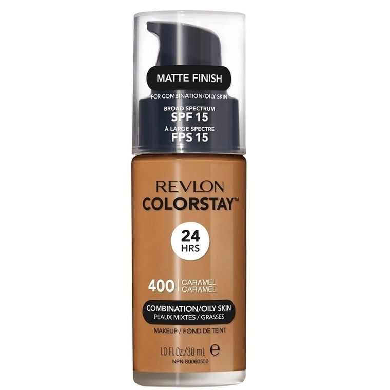 Revlon, ColorStay, podkład z pompką do cery mieszanej i tłustej, 400 Caramel, 30 ml