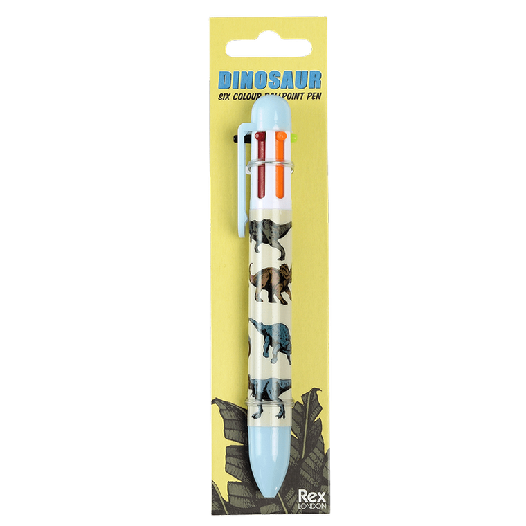 Rex London, długopis, 6 kolorów, Dinozaury